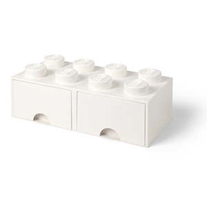 Slonovinovobiely úložný box s dvomi zásuvkami LEGO® vyobraziť