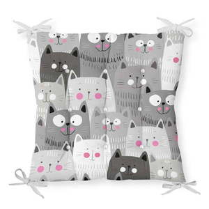 Sedák na stoličku Minimalist Cushion Covers Gray Cats, 40 x 40 cm vyobraziť