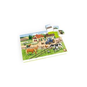 Detské puzzle Hubelino Život na farme vyobraziť