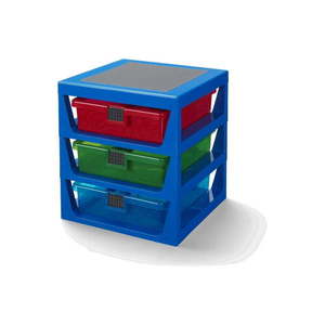Modrý organizér s 3 zásuvkami LEGO® Storage vyobraziť