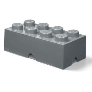 Detský tmavosivý úložný box LEGO® Rectangle vyobraziť