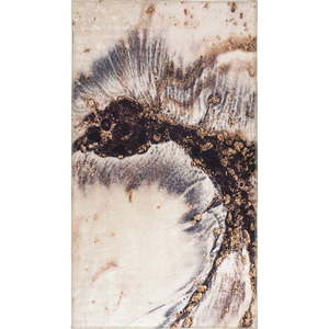 Krémovo-hnedý prateľný koberec behúň 200x80 cm - Vitaus vyobraziť