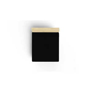 Čierne napínacie bavlnené prestieradlo 140x190 cm - Mijolnir vyobraziť