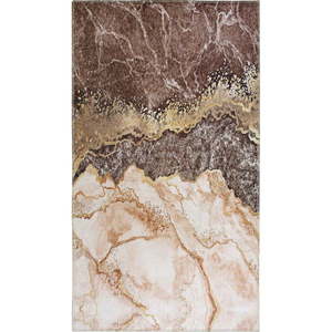 Koňakovohnedo-krémový prateľný koberec 180x120 cm - Vitaus vyobraziť