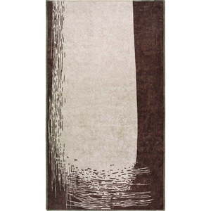 Tmavohnedo-krémový prateľný koberec 150x80 cm - Vitaus vyobraziť