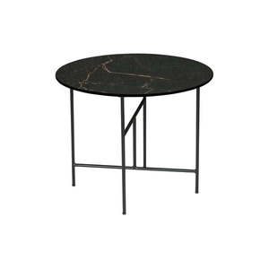 Čierny konferenčný stôl s porcelánovou doskou WOOOD Vida, ⌀ 60 cm vyobraziť