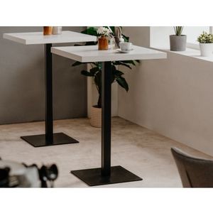 Barový stôl Quadrato 70x70 cm, biely/čierny% vyobraziť