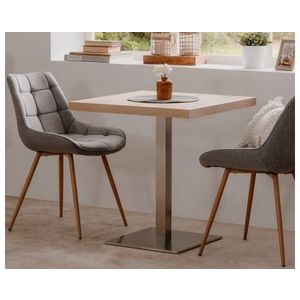 Jedálenský stôl Quadrato 70x70 cm, dub sonoma/nerez% vyobraziť