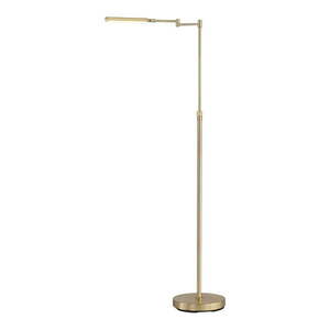 LED stojacia lampa v zlatej farbe s kovovým tienidlom (výška 130 cm) Nami – Fischer & Honsel vyobraziť