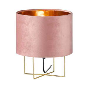 Ružová stolová lampa s textilným tienidlom (výška 32 cm) Aura – Fischer & Honsel vyobraziť