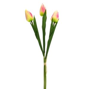 Umelá kytica tulipánov ružová, 50 cm vyobraziť