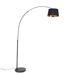 Moderná oblúková lampa čierna so zlatou - Arc Basic vyobraziť