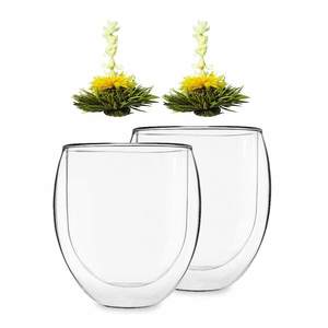 Feelino Ice, pohár, 320 ml, dvojstenné borosilikátové sklo, s čajovým kvetom vyobraziť