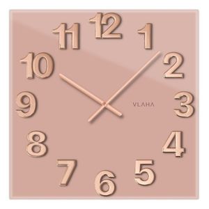 Vlaha VCT1108 skleněné hodiny 40 x 40 cm, růžová vyobraziť