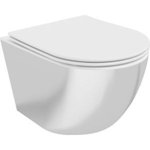 MEXEN - Lena Závesná WC misa vrátane sedátka s slow-slim, duroplast, biela/strieborná 30224004 vyobraziť