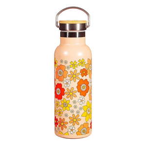 Oranžová antikoro detská fľaša 500 ml 70s Floral - Sass & Belle vyobraziť