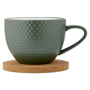 Zelený porcelánový hrnček s tanierikom 350 ml Abode – Ladelle vyobraziť