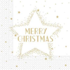 PROCOS Vianočné papierové obrúsky 33x33cm 3vrstvové merry christmas vyobraziť