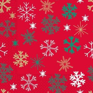 PROCOS Vianočné papierové obrúsky 33x33cm 3vrstvové snehové vločky vyobraziť