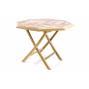 Divero 47268 Skladací stolík - teakové drevo - 100 cm vyobraziť
