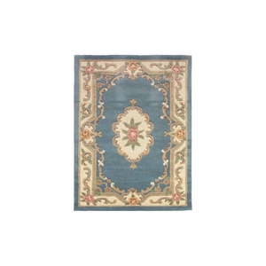 Modrý koberec z vlny Flair Rugs Aubusson, 120 × 180 cm vyobraziť