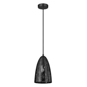 Čierne závesné svietidlo s kovovým tienidlom ø 20 cm Bene - Candellux Lighting vyobraziť