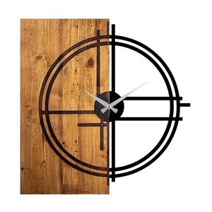 Nástenné hodiny 58x56 cm 1xAA drevo/kov vyobraziť