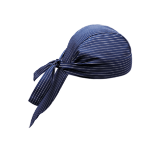 EGOCHEF Kuchárska šatka na hlavu EGOchef - Modré jemné biele pásy vyobraziť