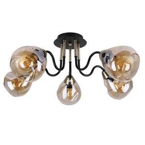 Candellux Čierno-zlaté stropné svietidlo Unica pre žiarovku 5x E27 35-00897 vyobraziť