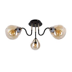 Candellux Čierno-zlaté stropné svietidlo Unica pre žiarovku 3x E27 33-00880 vyobraziť