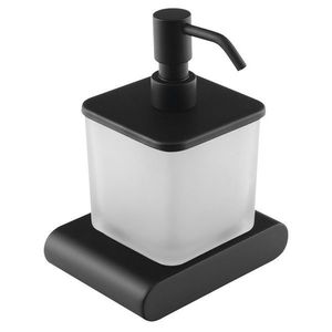 SAPHO - FLORI dávkovač mydla 300 ml, mliečne sklo, čierny mat RF019/15 vyobraziť