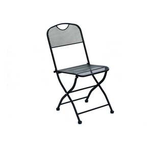 Čierna kovová záhradná stolička - Rojaplast vyobraziť
