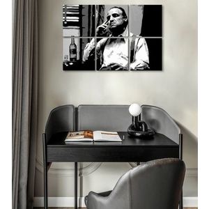 Najväčší mafiáni na plátne The Godfather - Vito Corleone s fľaškou škótskej (MAFIA Pop Art obrazy) vyobraziť
