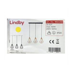 Lindby Lindby - Luster na lanku ELDA 3xE27/60W/230V vyobraziť