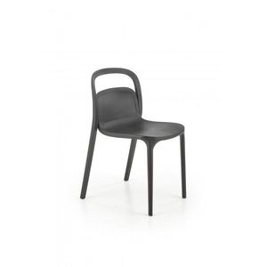 Stohovateľná jedálenská stolička K490 Halmar Čierna vyobraziť