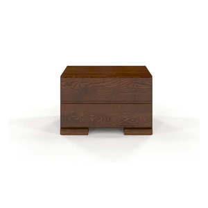 Hnedý nočný stolík z borovicového dreva Skandica Sandemo vyobraziť