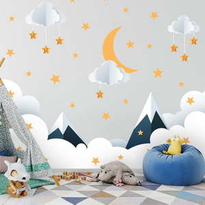 Detská samolepka na stenu 90x60 cm Mountains in Stars and Clouds - Ambiance vyobraziť