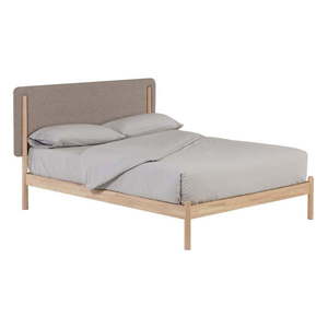 Dvojlôžková posteľ z kaučukového dreva s roštom v sivo-prírodnej farbe 160x200 cm Shayndel - Kave Home vyobraziť