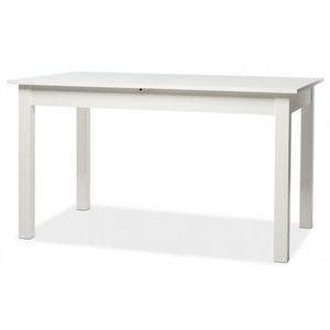 Rozkladací jedálenský stôl Coburg 137x80 cm, biely% vyobraziť