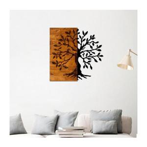 Nástenná dekorácia 58x58 cm strom drevo/kov vyobraziť
