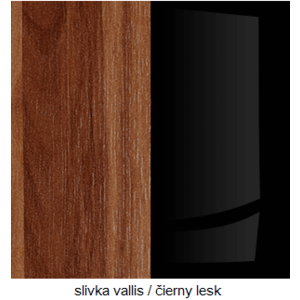 ArtCross TV stolík VERIN | 05 Farba: Slivka Vallis / čierny lesk vyobraziť