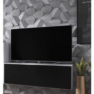 ArtCam TV stolík ROCO RO-1 roco: korpus biely mat / okraj biely mat / dvierka čierny mat vyobraziť
