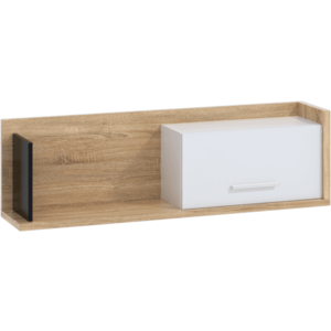 ArtCross Polica so skrinkou BOX-11 Farba: dub sonoma svetlá / biela / čierna vyobraziť