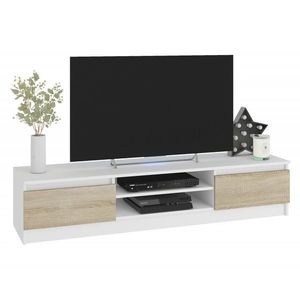 ArtAko TV stolík CLIPS K160 Farba: Biela / dub sonoma vyobraziť