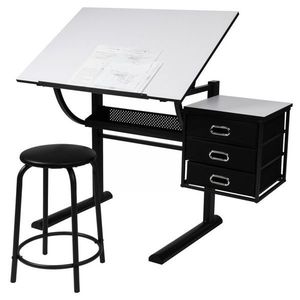 MIADOMODO písací stôl s taburetom, 90 x 75, 5 x 60 cm vyobraziť