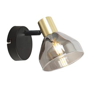 Candellux Čierno-zlaté nástenné svietidlo Gregory pre žiarovku 1x E14 21-76724 vyobraziť