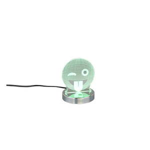 LED stolová lampa v lesklej striebornej farbe (výška 15 cm) Smiley - Trio vyobraziť