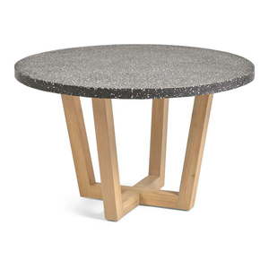 Tmavosivý záhradný stôl s doskou z kameňa Kave Home Shanelle, ø 120 cm vyobraziť