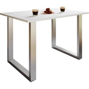 Jedálenský Stôl Xona Biela/strieborná 110x50 Cm vyobraziť