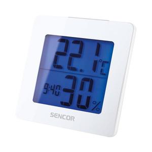 Sencor Sencor - Meteostanica s LCD displejom a budíkom 1xAA biela vyobraziť